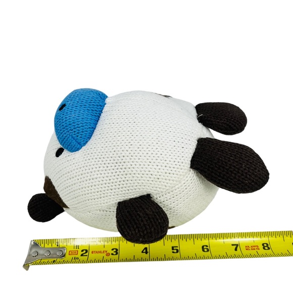Old Navy Knit Cow Plush Round Stuffed Animal Toy 7” - Picture 6 of 7
